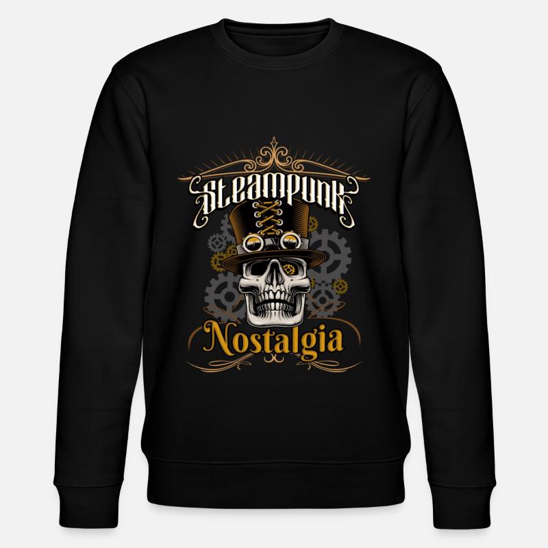 Crâne de gentleman steampunk nostalgie - Sweat bio CHANGER Stanley/Stella Unisexe - noir