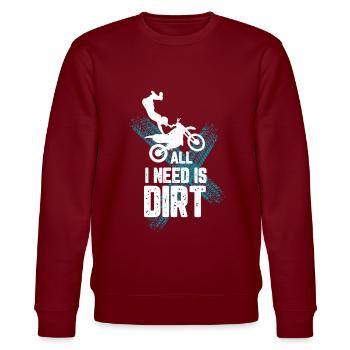 Dirt bike Apparel - Stanley/Stella CHANGER Unisex Organic Sweatshirt - burgundy - Front - Nik (191cm) & Marisol (170cm)