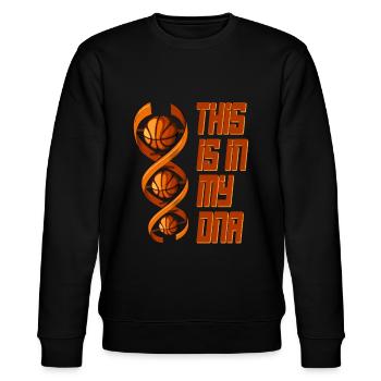 Basketball Is In My DNA Streetball BBall Gift - Stanley/Stella CHANGER Unisex Organic Sweatshirt - black - Front - Nik (191cm) & Marisol (170cm)
