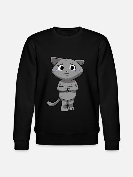 Sad cat - Stanley/Stella CHANGER Unisex Organic Sweatshirt - black