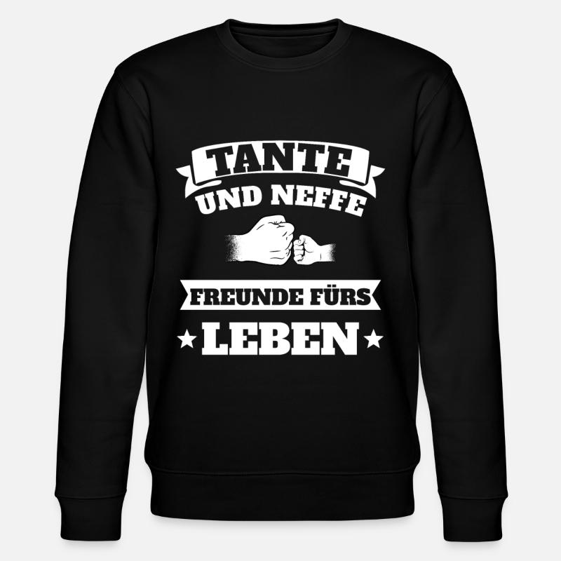 Tante und Neffe Geschenkidee - Stanley/Stella Unisex Bio-Sweatshirt CHANGER  - Schwarz