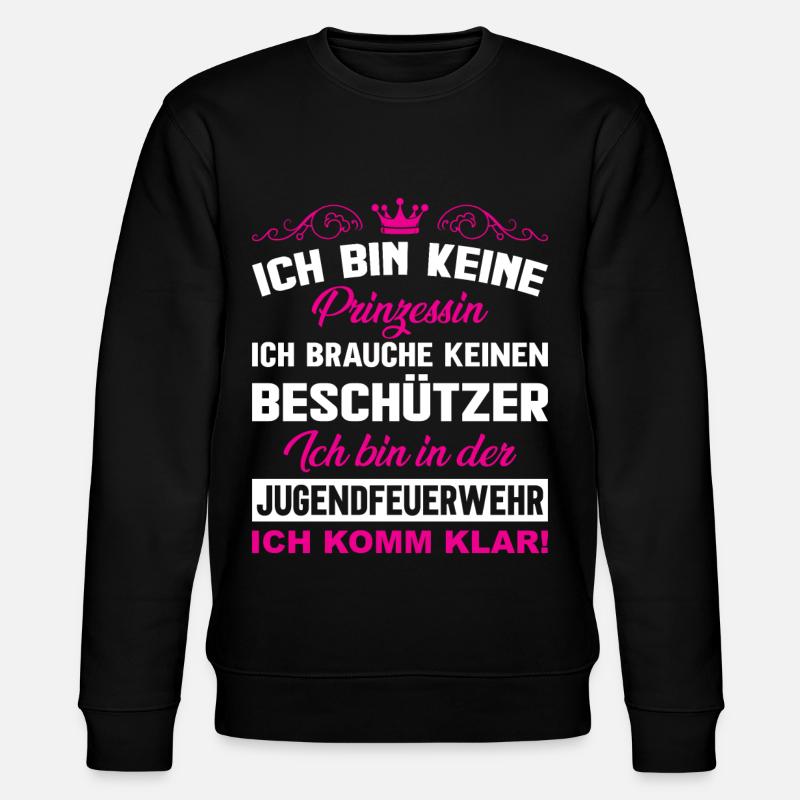 freiwillige Feuerwehr Feuerwehrfrau Mädchen Jugend - Stanley/Stella Unisex Bio-Sweatshirt CHANGER - Schwarz