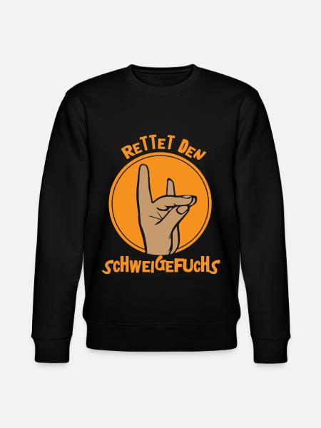 Schweigefuchs Leisefuchs Geschenkidee Geschenk - Stanley/Stella Unisex Bio-Sweatshirt CHANGER  - Schwarz
