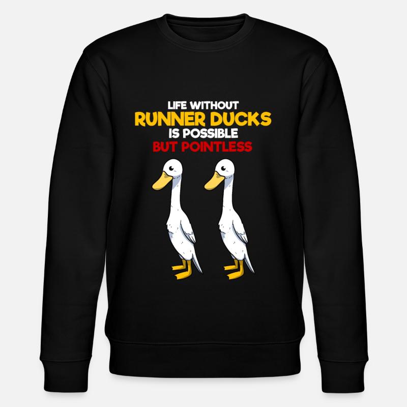 Canard en cours d'exécution - Sweat bio CHANGER Stanley/Stella Unisexe - noir