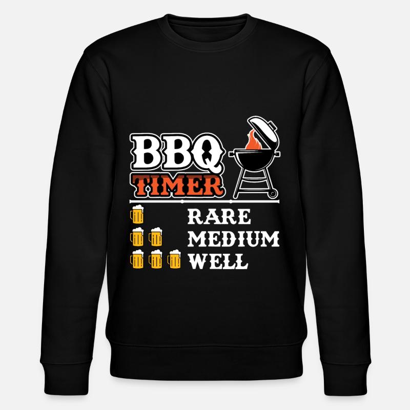 Grilling Grilling Timer Grilling Gift - Stanley/Stella CHANGER Unisex Organic Sweatshirt - black