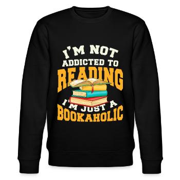 Book - Stanley/Stella CHANGER Unisex Organic Sweatshirt - black - Front - Nik (191cm) & Marisol (170cm)