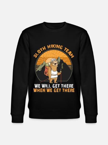 Sloth Hiking Team - Stanley/Stella CHANGER Unisex Organic Sweatshirt - black