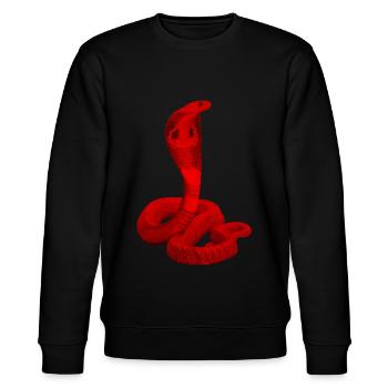 Schlange Lover Cobra - Stanley/Stella Unisex Bio-Sweatshirt CHANGER  - Schwarz - Vorne - Nik (191cm) & Marisol (170cm)