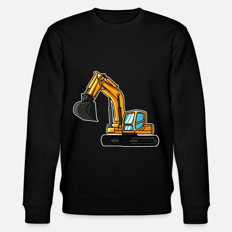 Bagger Geschenkidee Kind Baggerfahrer Baustelle - Stanley/Stella Unisex Bio-Sweatshirt CHANGER  - Schwarz