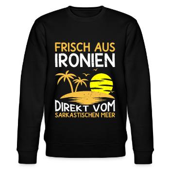 Ironie & Sarkasmus Geschenk Misanthrop - Stanley/Stella Unisex Bio-Sweatshirt CHANGER  - Schwarz - Vorne - Nik (191cm) & Marisol (170cm)