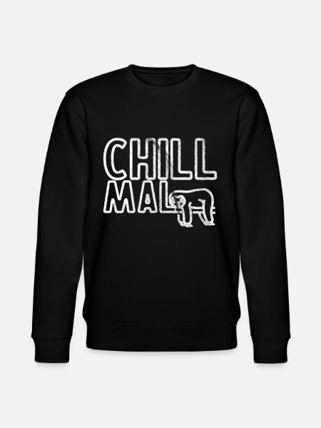 Chill mal Faultier Geschenkidee - Stanley/Stella Unisex Bio-Sweatshirt CHANGER  - Schwarz
