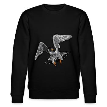 Falknerei Greifvogel Geschenk für Falken Freunde - Stanley/Stella Unisex Bio-Sweatshirt CHANGER  - Schwarz - Vorne - Nik (191cm) & Marisol (170cm)