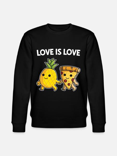 Pizza Hawaii spiser ananas pizza - Stanley/Stella økologisk unisex-sweatshirt CHANGER  - sort