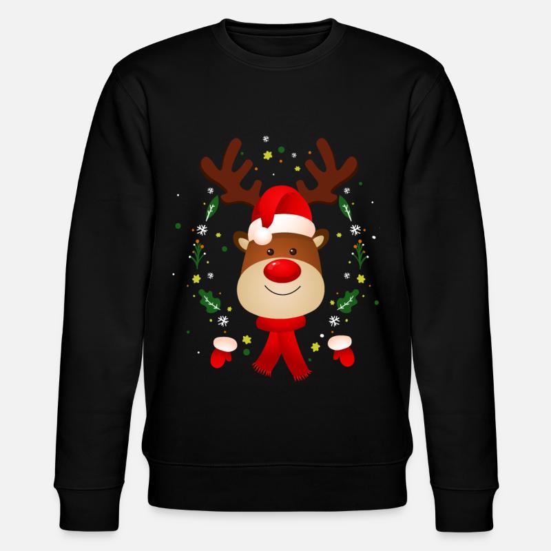 Frohe Weinachten - Stanley/Stella Unisex Bio-Sweatshirt CHANGER  - Schwarz