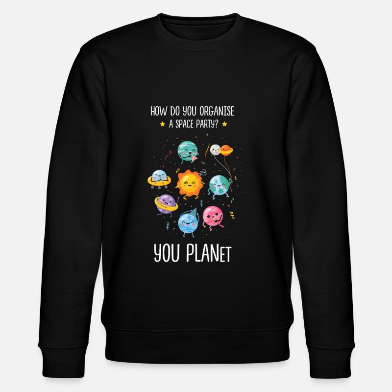 Kosmos Astronauten Geschenk - Stanley/Stella Unisex Bio-Sweatshirt CHANGER  - Schwarz