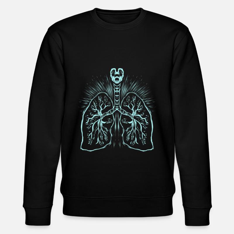 Anatomie pulmonaire - Médecine - Sweat bio CHANGER Stanley/Stella Unisexe - noir