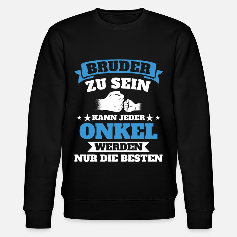 Onkel werdender Onkel Geschenk - Stanley/Stella Unisex Bio-Sweatshirt CHANGER  - Schwarz