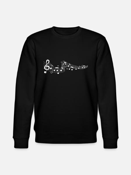 Music notes cats gift - Stanley/Stella CHANGER Unisex Organic Sweatshirt - black