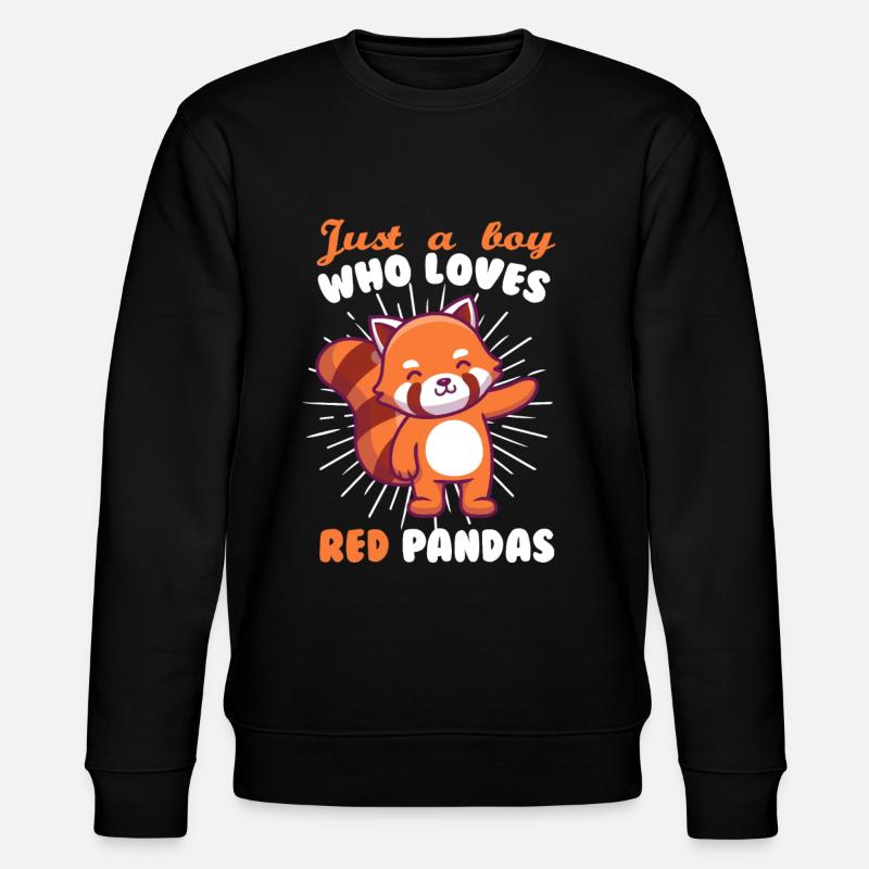 Roter Panda - Stanley/Stella Unisex Bio-Sweatshirt CHANGER  - Schwarz
