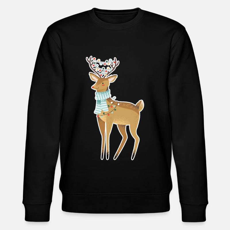 Noël cerf cerf cerf brun - Sweat bio CHANGER Stanley/Stella Unisexe - noir