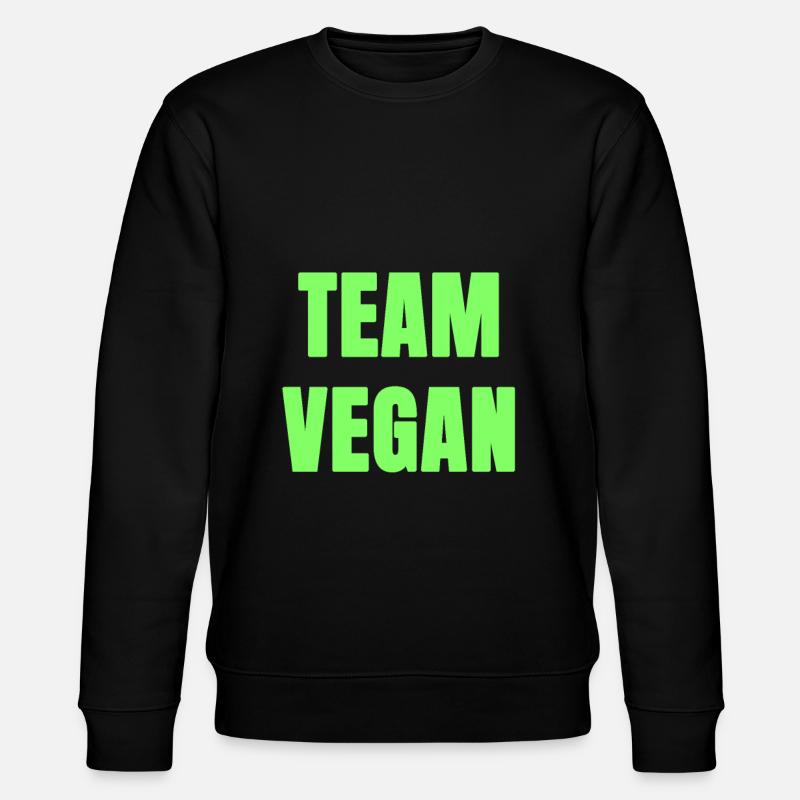 team vegan - Stanley/Stella Unisex Bio-Sweatshirt CHANGER  - Schwarz