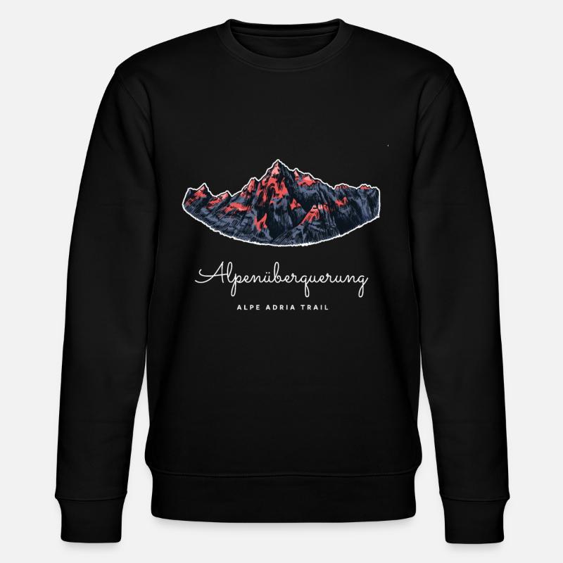 Alpenüberquerung Alpe Adria Trail - Stanley/Stella Unisex Bio-Sweatshirt CHANGER  - Schwarz
