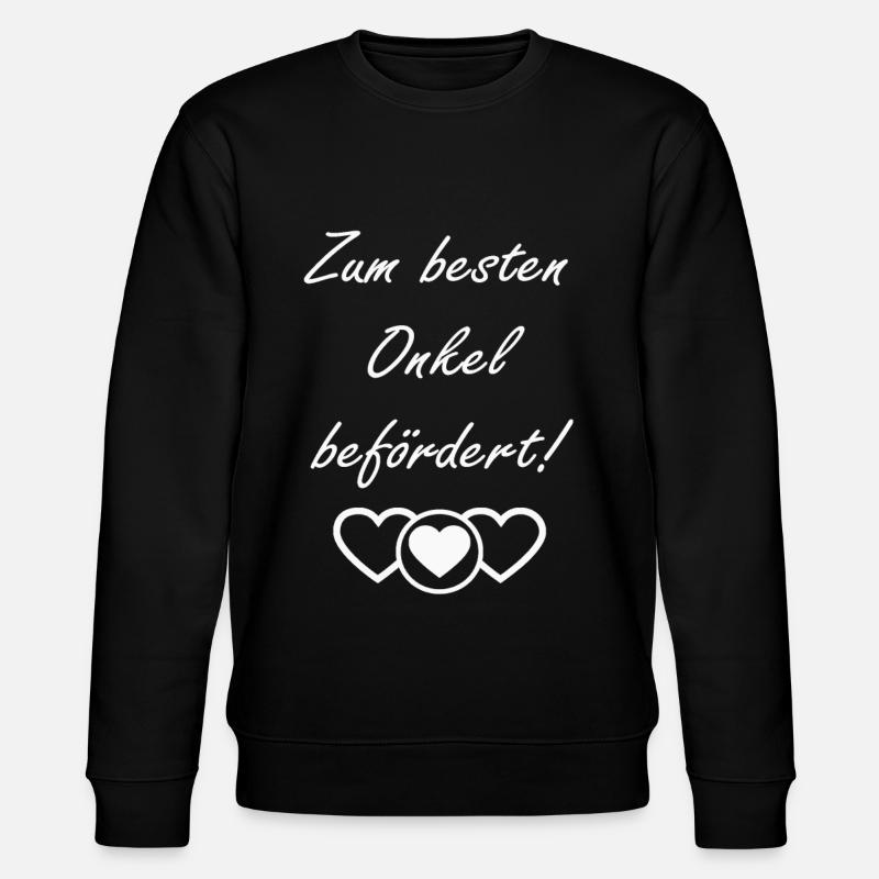 bester Onkel Spruch - Stanley/Stella Unisex Bio-Sweatshirt CHANGER  - Schwarz