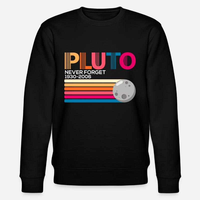 Pluto Never Forget - Stanley/Stella CHANGER Unisex Organic Sweatshirt - black