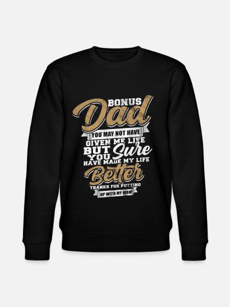 Stedfar far gave til fædre familie - Stanley/Stella økologisk unisex-sweatshirt CHANGER  - sort