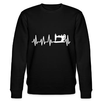 Nähen - Stanley/Stella Unisex Bio-Sweatshirt CHANGER  - Schwarz - Vorne - Nik (191cm) & Marisol (170cm)