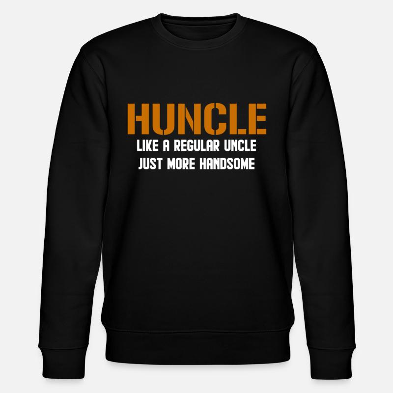 Huncle Like Regular Uncle - Stanley/Stella CHANGER Unisex Organic Sweatshirt - black