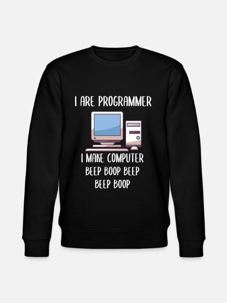 I are programmer programming - Stanley/Stella CHANGER Unisex Organic Sweatshirt - black