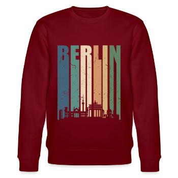 Berlin Vintage Brandenburger Tor - Sweat bio CHANGER Stanley/Stella Unisexe - bordeaux - Devant - Nik (191cm) & Marisol (170cm)