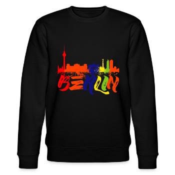 Berlin Art Berliner Skyline Cadeau - Sweat bio CHANGER Stanley/Stella Unisexe - noir - Devant - Nik (191cm) & Marisol (170cm)