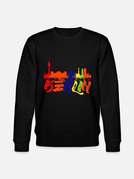 Berlin Art Berliner Skyline Geschenk - Stanley/Stella Unisex Bio-Sweatshirt CHANGER - Schwarz