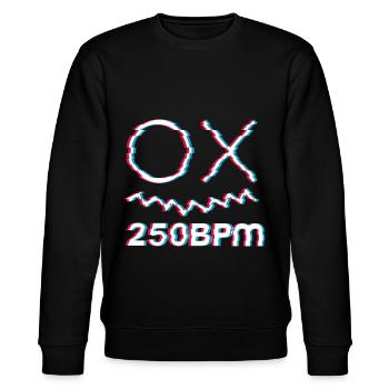 250 Bpm Techno Rave Festival - Stanley/Stella Unisex Bio-Sweatshirt CHANGER  - Schwarz - Vorne - Nik (191cm) & Marisol (170cm)