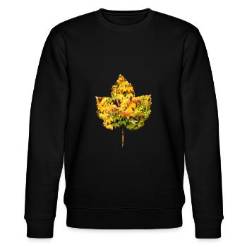 Feuille de feuillage remplie de feuilles Automne simple, belle - Sweat bio CHANGER Stanley/Stella Unisexe - noir - Devant - Nik (191cm) & Marisol (170cm)