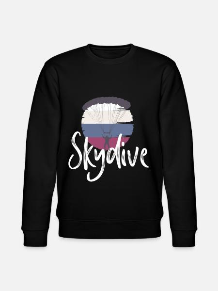 skydiving parachute skydiving skydive - Stanley/Stella CHANGER Unisex Organic Sweatshirt - black