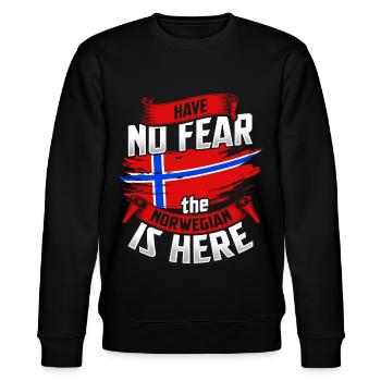Norwegen Wikinger Oslo Fjord Elch Norge Norway - Stanley/Stella Unisex Bio-Sweatshirt CHANGER  - Schwarz - Vorne - Nik (191cm) & Marisol (170cm)