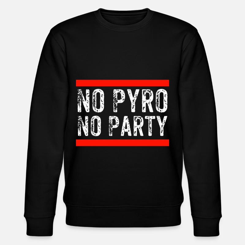 No Pyro No Party - Stanley/Stella Unisex Bio-Sweatshirt CHANGER  - Schwarz