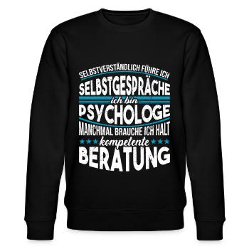 Psychologe Geschenk Psychologie Spruch - Stanley/Stella Unisex Bio-Sweatshirt CHANGER  - Schwarz - Vorne - Nik (191cm) & Marisol (170cm)