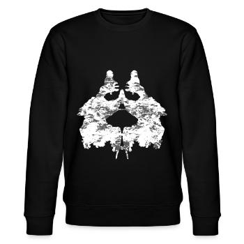 Rorschach Ink Test Psychologie - Stanley/Stella Unisex Bio-Sweatshirt CHANGER  - Schwarz - Vorne - Nik (191cm) & Marisol (170cm)