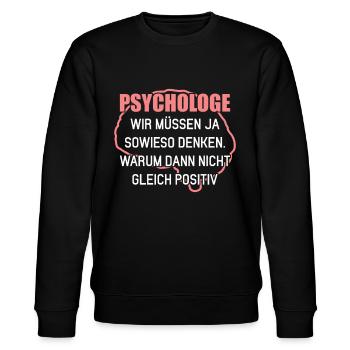 Psychologie - Stanley/Stella Unisex Bio-Sweatshirt CHANGER  - Schwarz - Vorne - Nik (191cm) & Marisol (170cm)