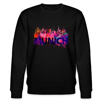 Munich Skyline Baynern - Stanley/Stella CHANGER Unisex Organic Sweatshirt - black - Front - Nik (191cm) & Marisol (170cm)