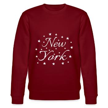 new York - Stanley/Stella CHANGER Unisex Organic Sweatshirt - burgundy - Front - Nik (191cm) & Marisol (170cm)
