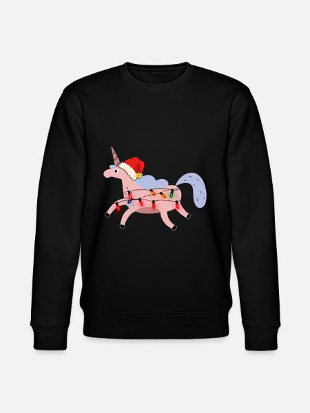 Einhorn Ugly Christmas - Stanley/Stella Unisex Bio-Sweatshirt CHANGER  - Schwarz