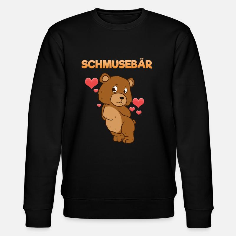 Schmusefreund Schmuse - Stanley/Stella Unisex Bio-Sweatshirt CHANGER  - Schwarz