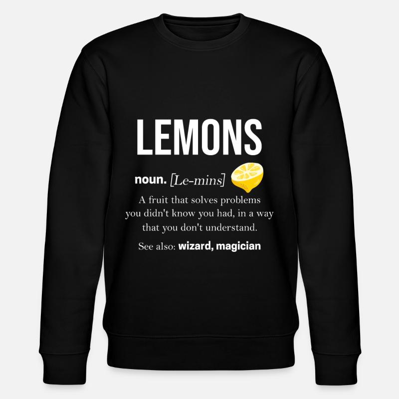 citron - Sweat bio CHANGER Stanley/Stella Unisexe - noir