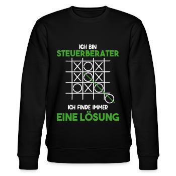 Steuerberater Lösung Steuerberatung Steuer - Stanley/Stella Unisex Bio-Sweatshirt CHANGER  - Schwarz - Vorne - Nik (191cm) & Marisol (170cm)
