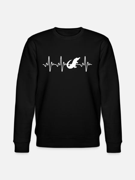 Crocodile Heartbeat - Stanley/Stella CHANGER Unisex Organic Sweatshirt - black